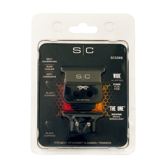 SC BLADE FIXED X-PRO WIDE BLACK SET #SC536B