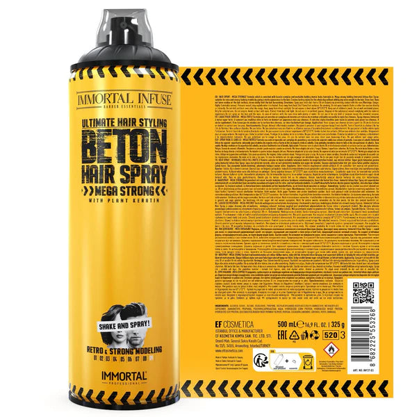 'Beton Mega Strong Hair Spray' matte dry look/plant keratin/500ml