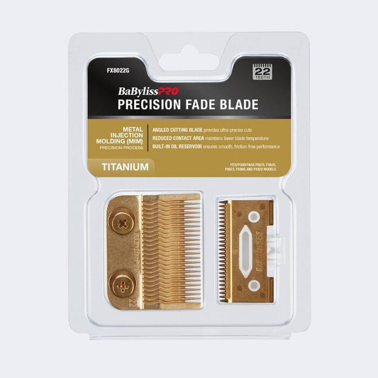 BaBylissPRO® Gold Titanium Metal-Injection Molded (MIM) Precision Fade Blade