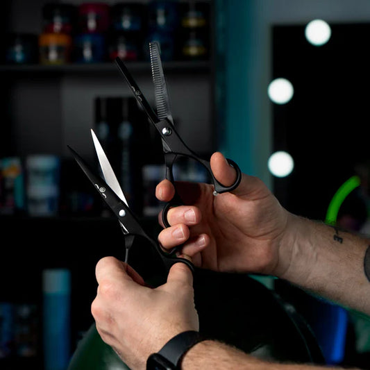Rolda - Hair Cutting Scissors and Thinning Shears Black Right Handed